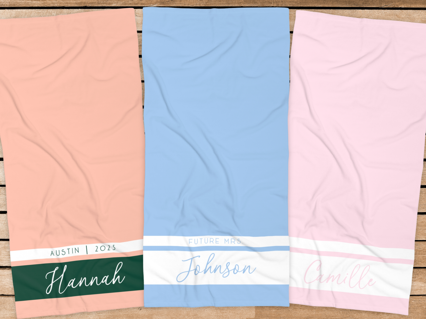 Custom Solid Beach Towel