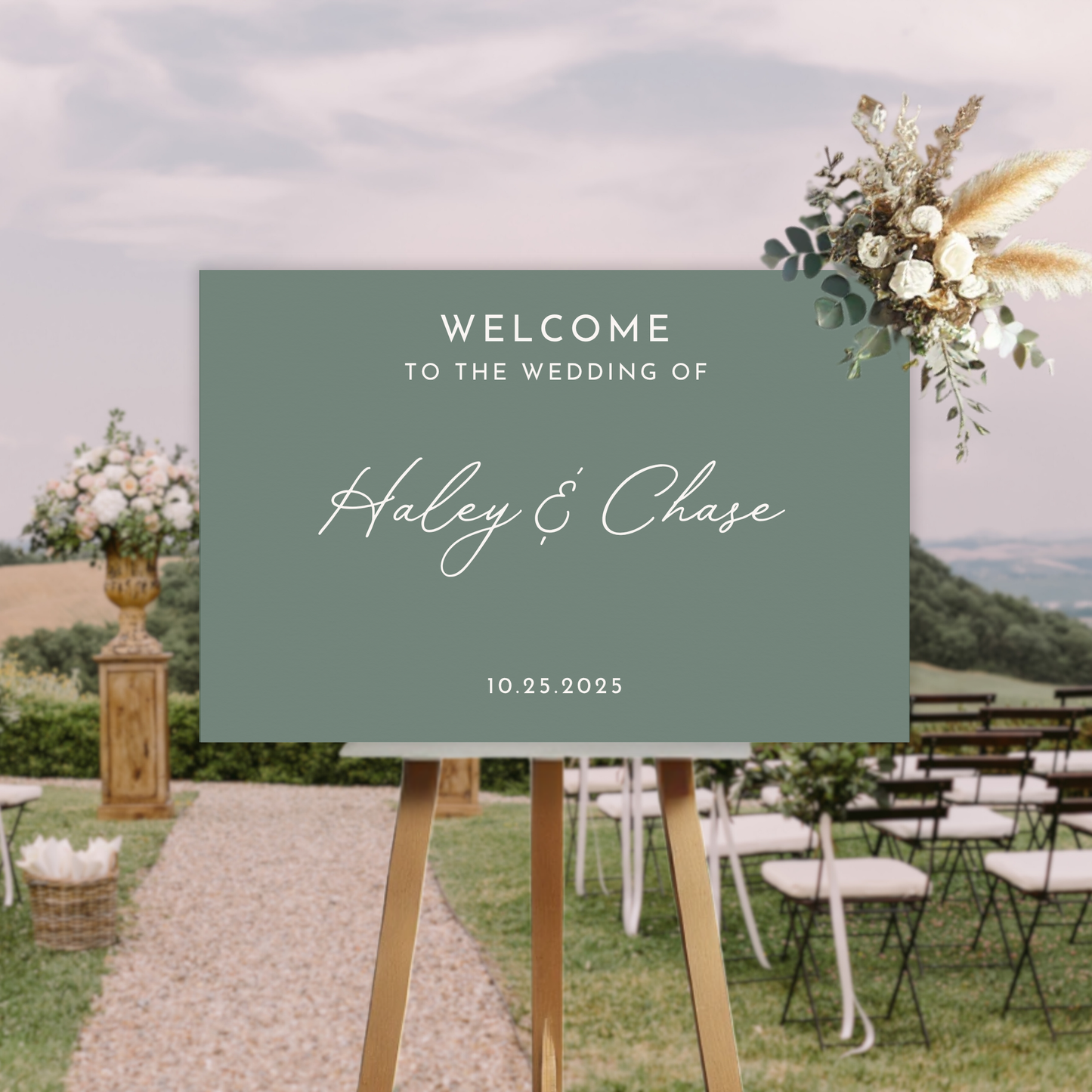 Minimal Modern Wedding Welcome Sign