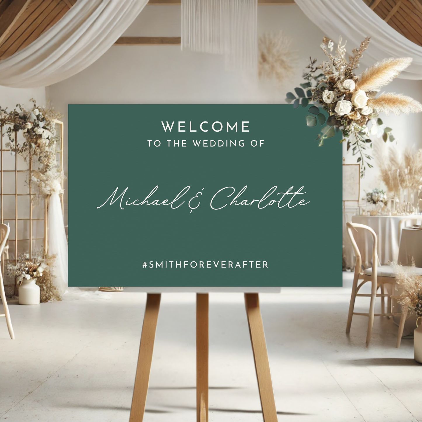 Minimal Modern Wedding Welcome Sign