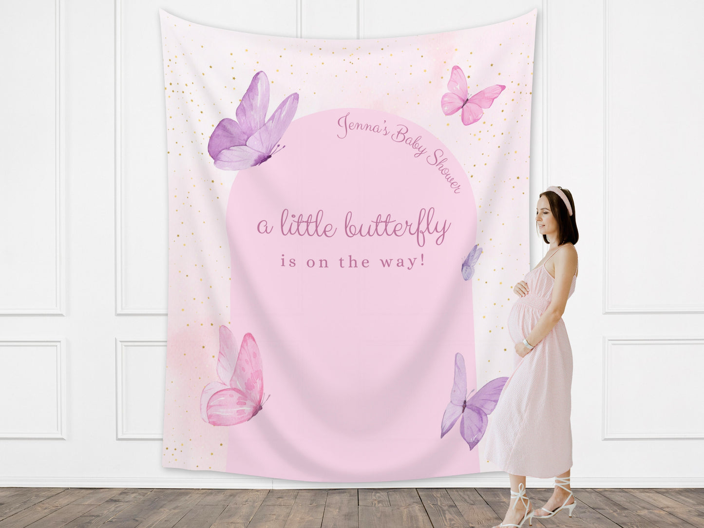 Custom Butterfly Party Banner | Little Butterfly Birthday Custom Backdrop | Pink Girl Birthday Party Décor | Baby Shower | Girl 1st Birthday