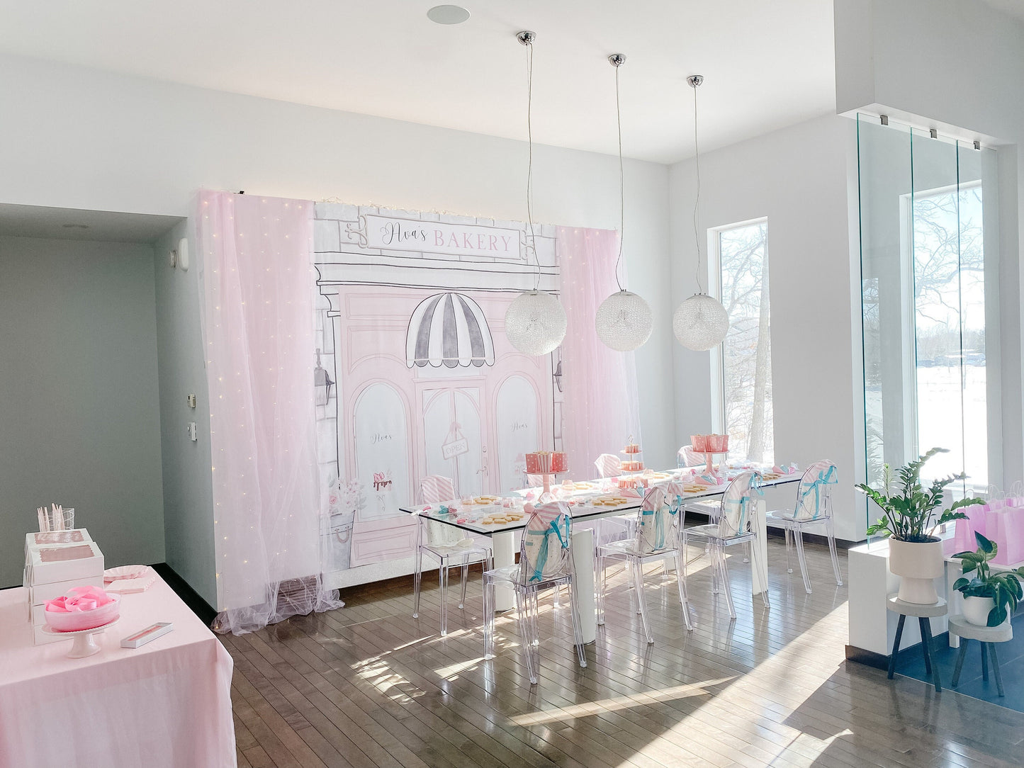Custom Café Party Banner, Paris French Patisserie Storefront Bakery Backdrop, Girl Birthday Party Décor, Baby Shower Décor, Bridal Shower
