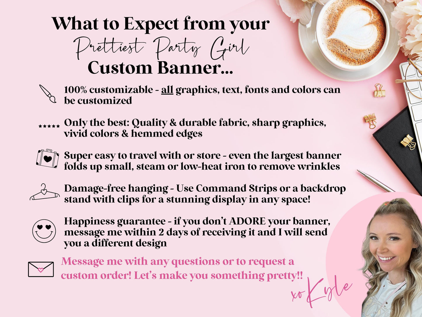 Frozen Birthday Party Custom Banner Backdrop, Princess Theme Décor, Girls Party Décor, 3rd 4th or 5th Birthday, Backdrop for Balloon Garland