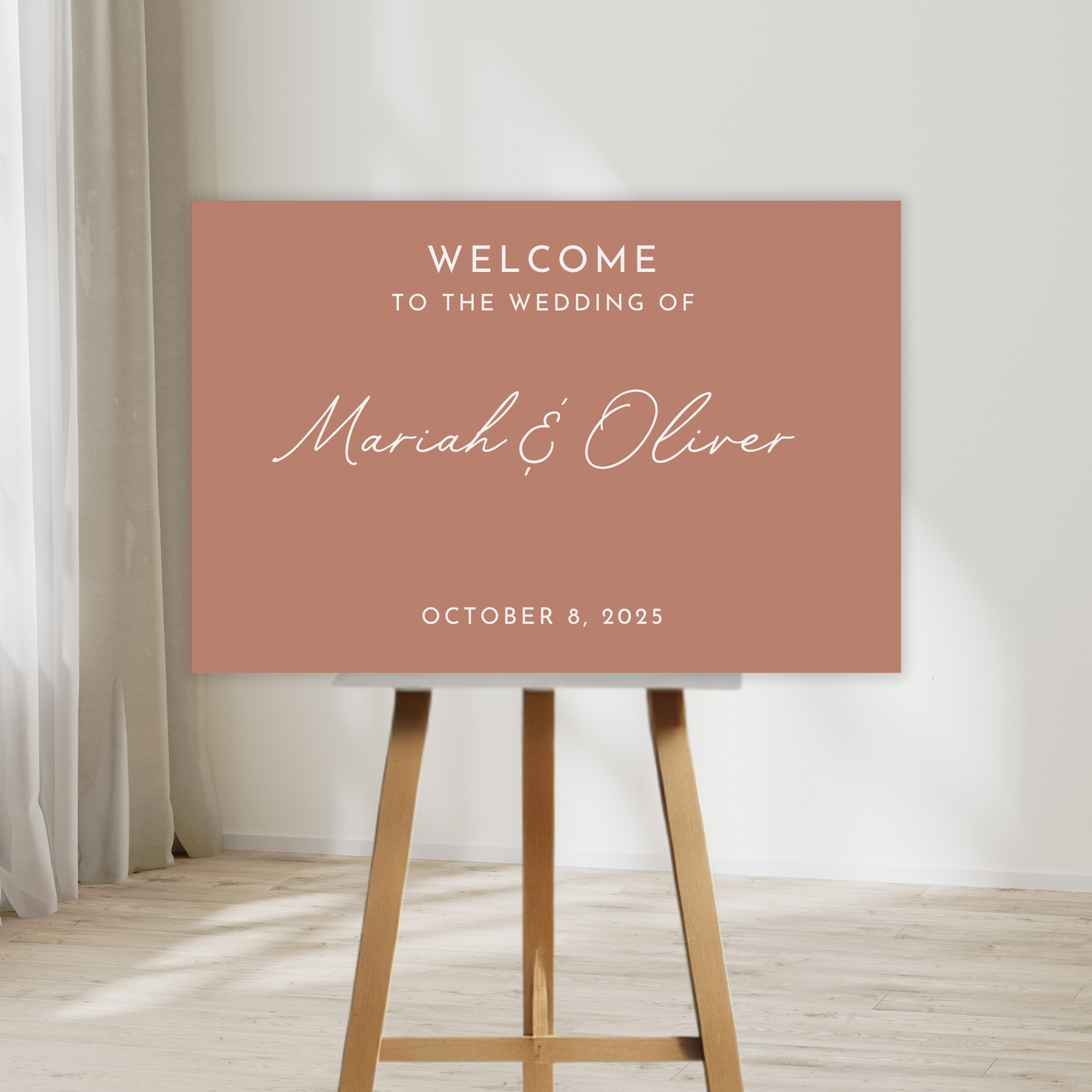Minimal Modern Wedding Welcome Sign