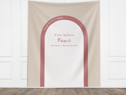 This & That Any Theme Arch with Custom Text Bachelorette Banner Backdrop