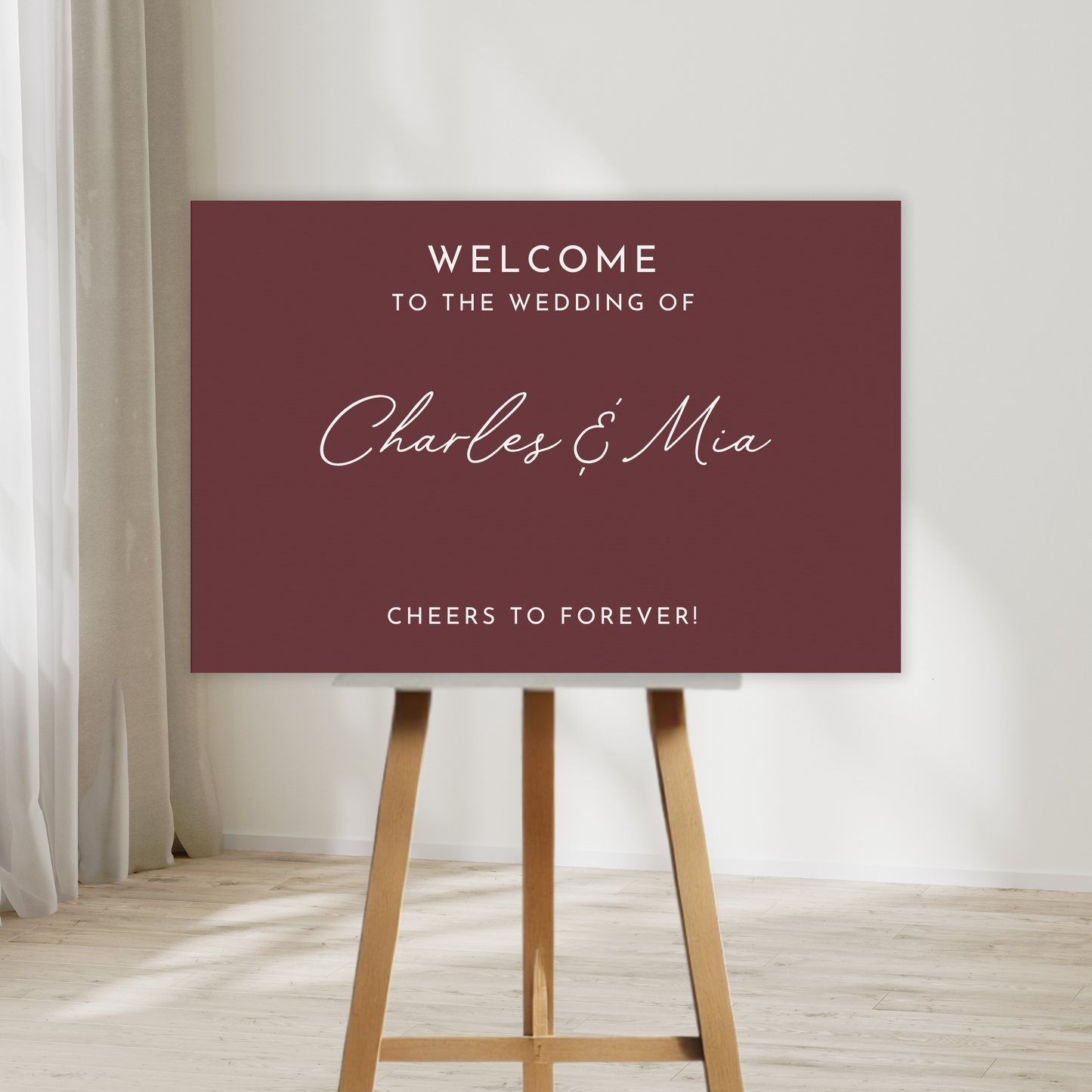 Minimal Modern Wedding Welcome Sign