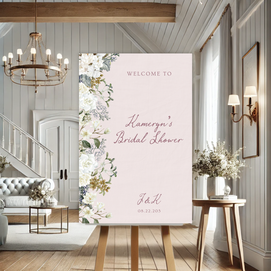 Vintage Romance Bridal Shower Welcome Sign