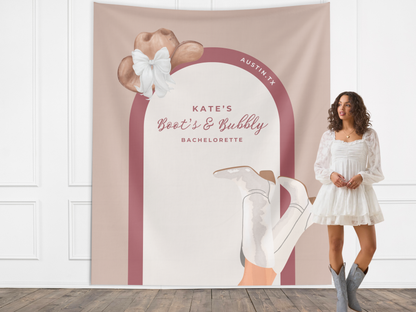 Coastal Cowgirl Bachelorette Banner Backdrop