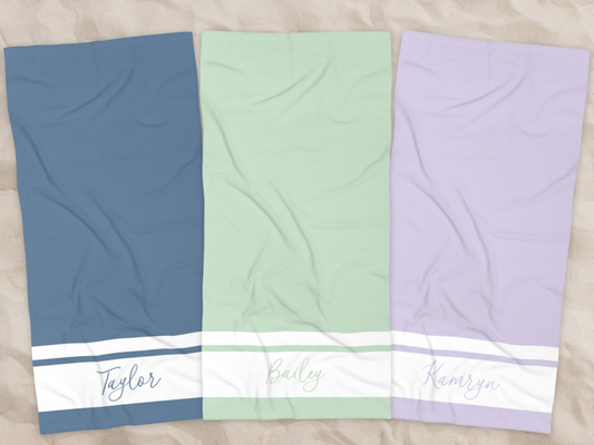 Custom Solid Beach Towel