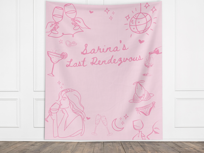 Doodle Custom Bachelorette Party Banner Backdrop