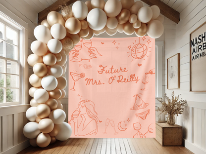 Doodle Custom Bachelorette Party Banner Backdrop