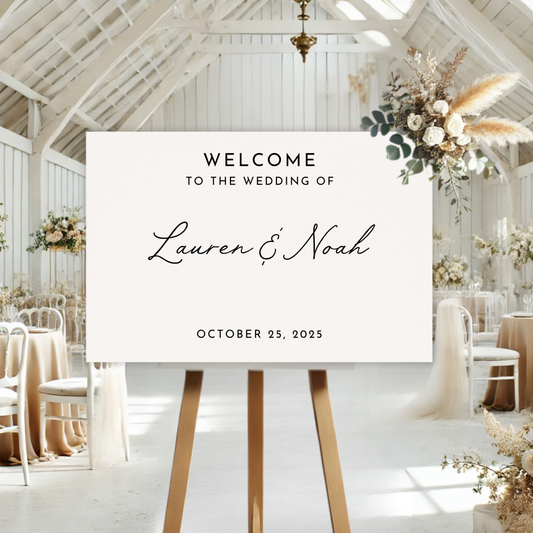 Minimal Modern Wedding Welcome Sign