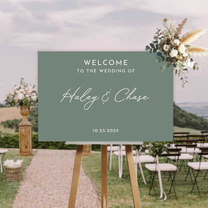 Minimal Modern Wedding Welcome Sign