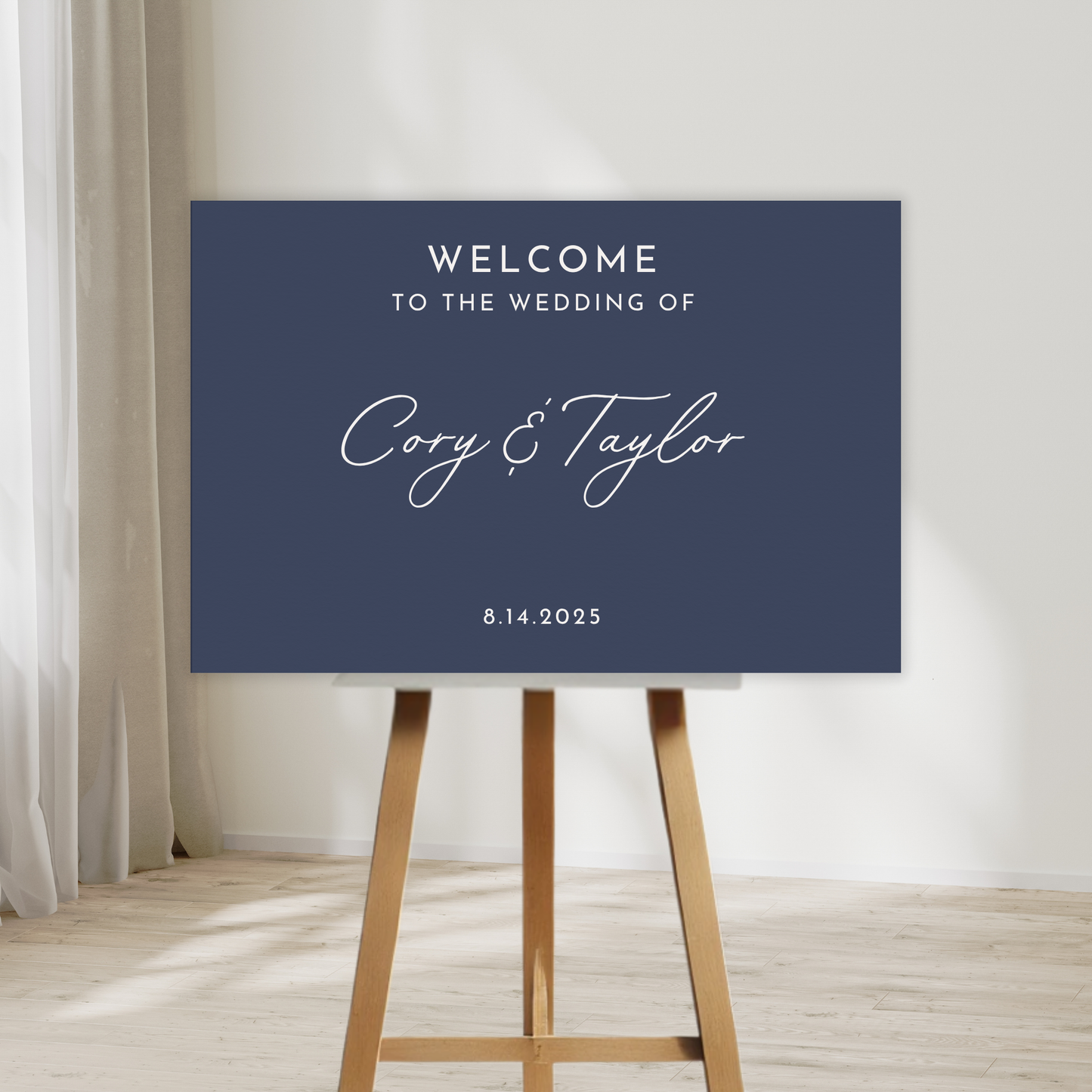 Minimal Modern Wedding Welcome Sign