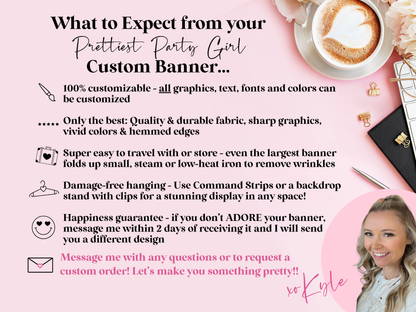 Luxury Custom Bachelorette Social Club Banner Backdrop