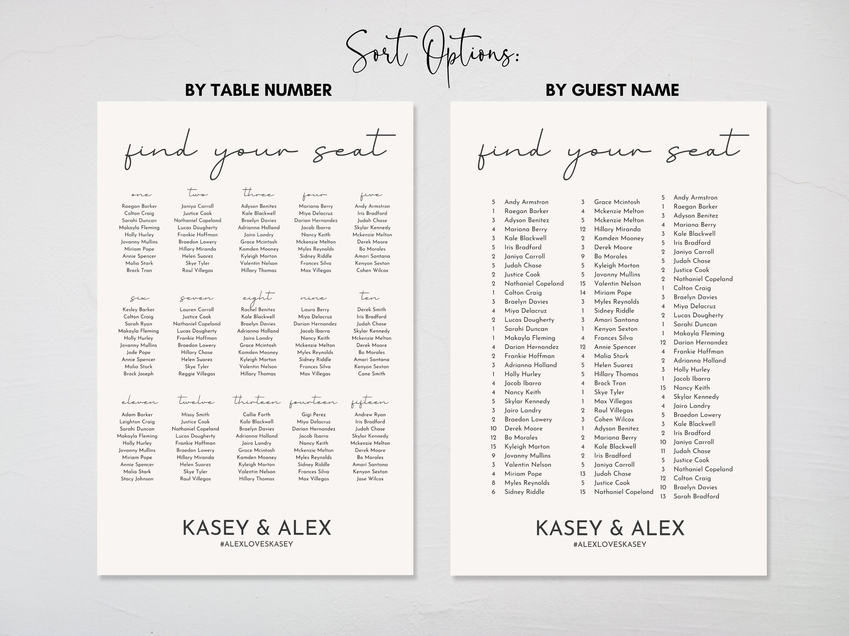 Minimal Wedding Welcome & Seating Chart Board Sign Set | Personalized Guest List Table Chart | Find Your Seat | cheapest Welcome to Our Wedding