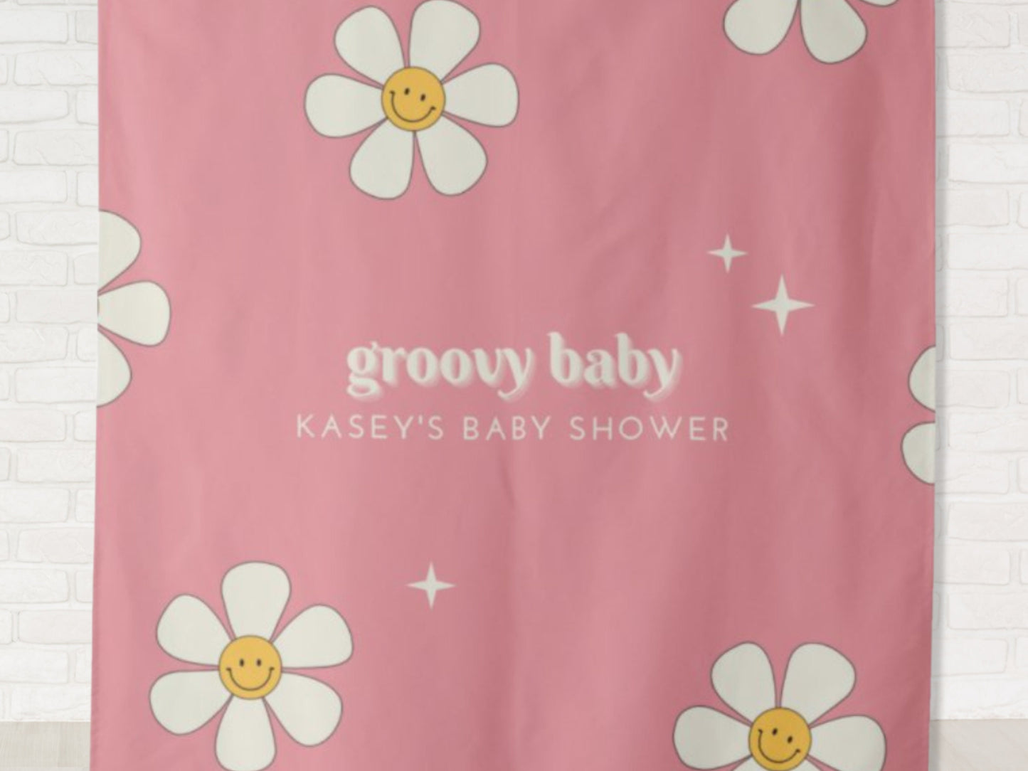 Groovy Baby Retro Daisy Banner