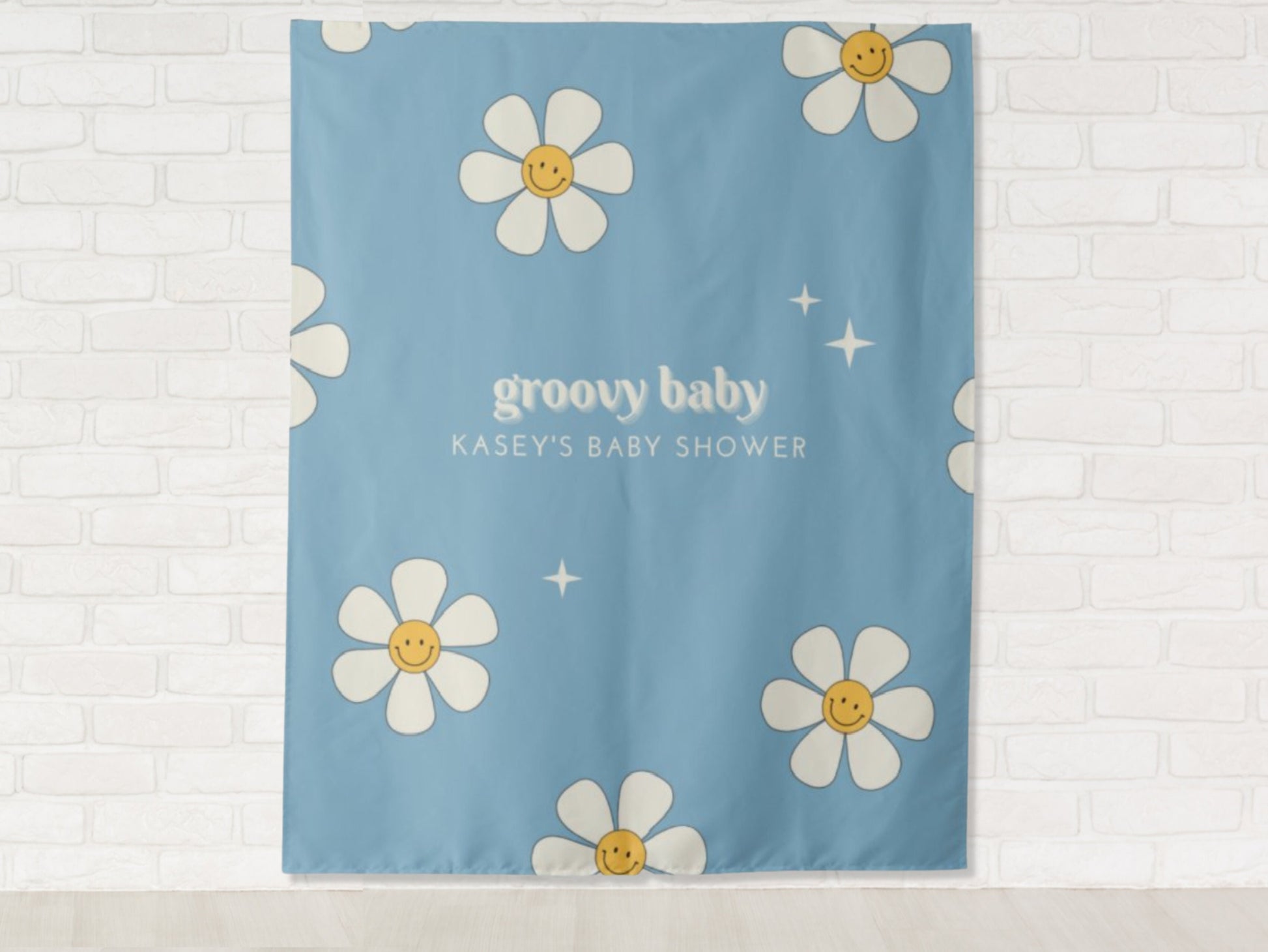 Groovy Baby Retro Daisy Banner