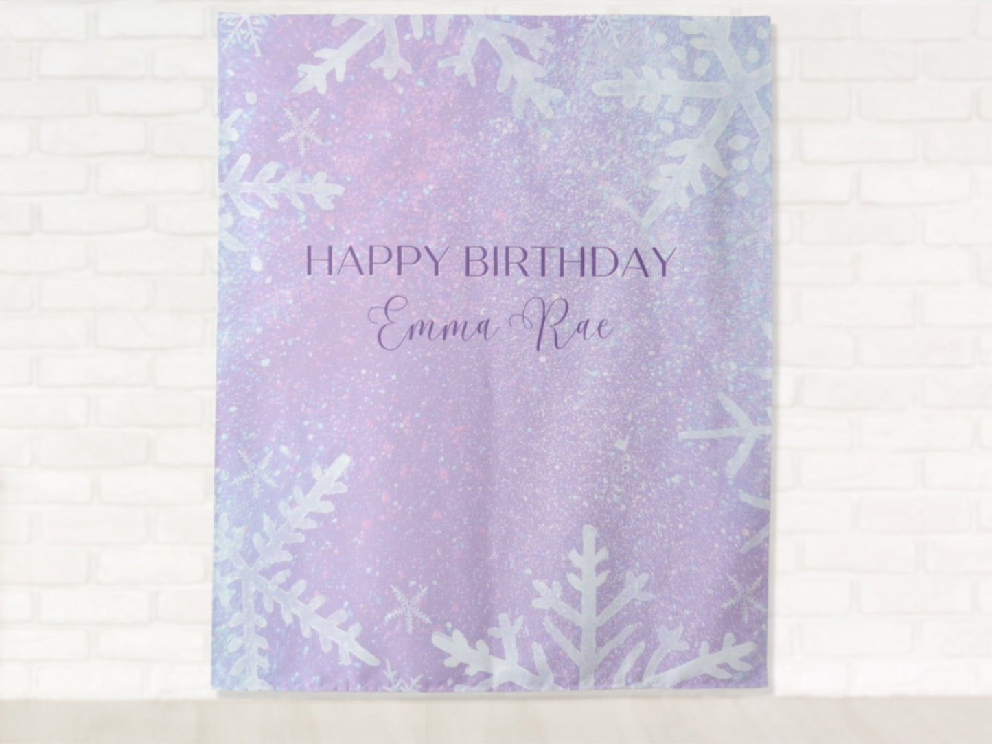 Frozen Inspired Snowflake Birthday Party Banner