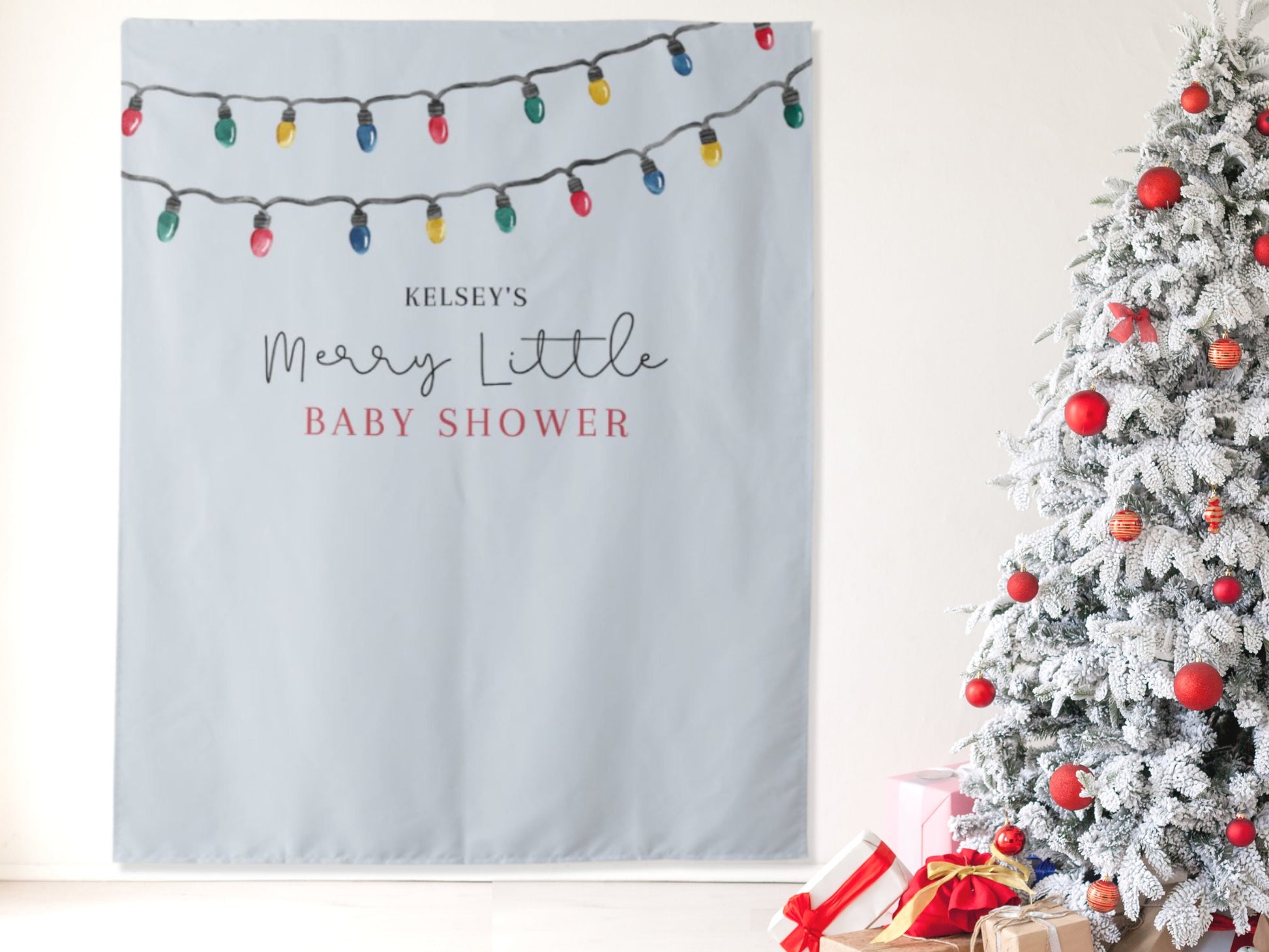 A Merry Little Baby Shower Banner