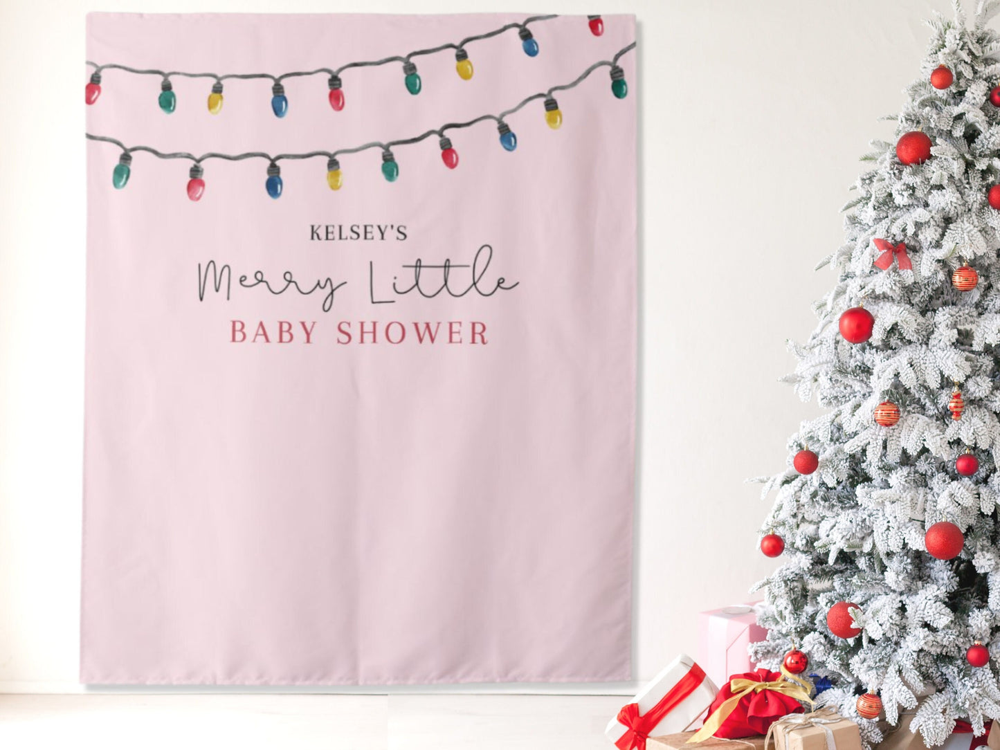 A Merry Little Baby Shower Banner