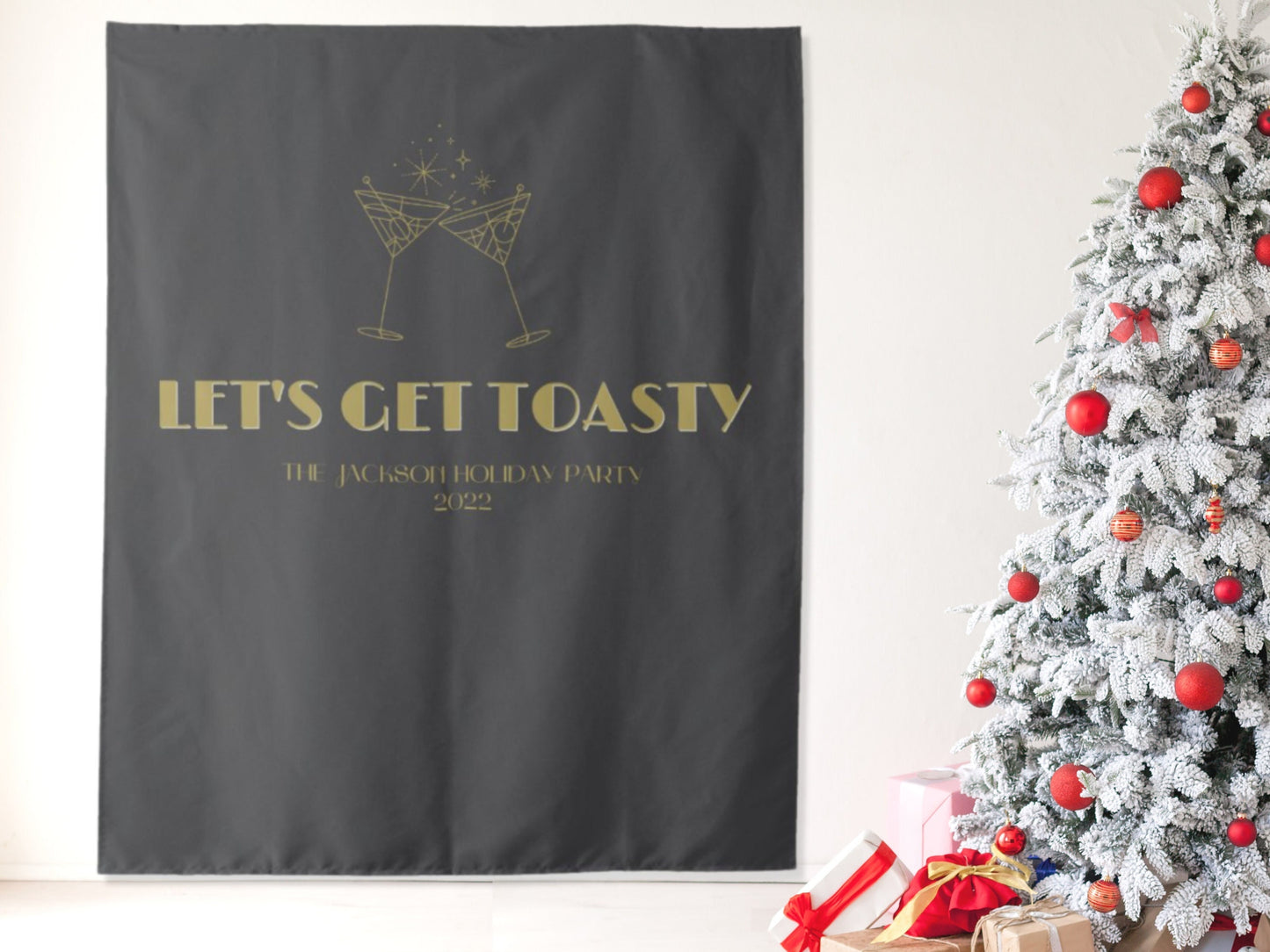 Let's Get Toasty Holiday Party Banner