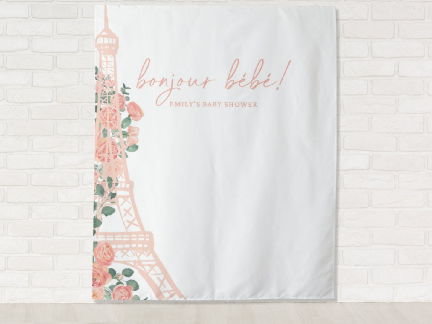 Bonjour Bebe Eiffel Tower Banner