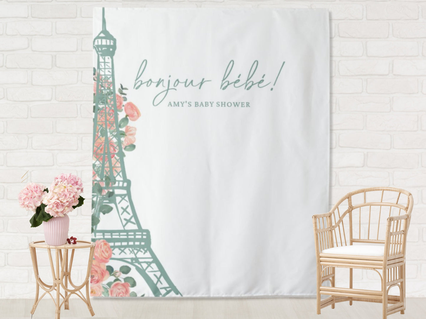 Bonjour Bebe Eiffel Tower Banner