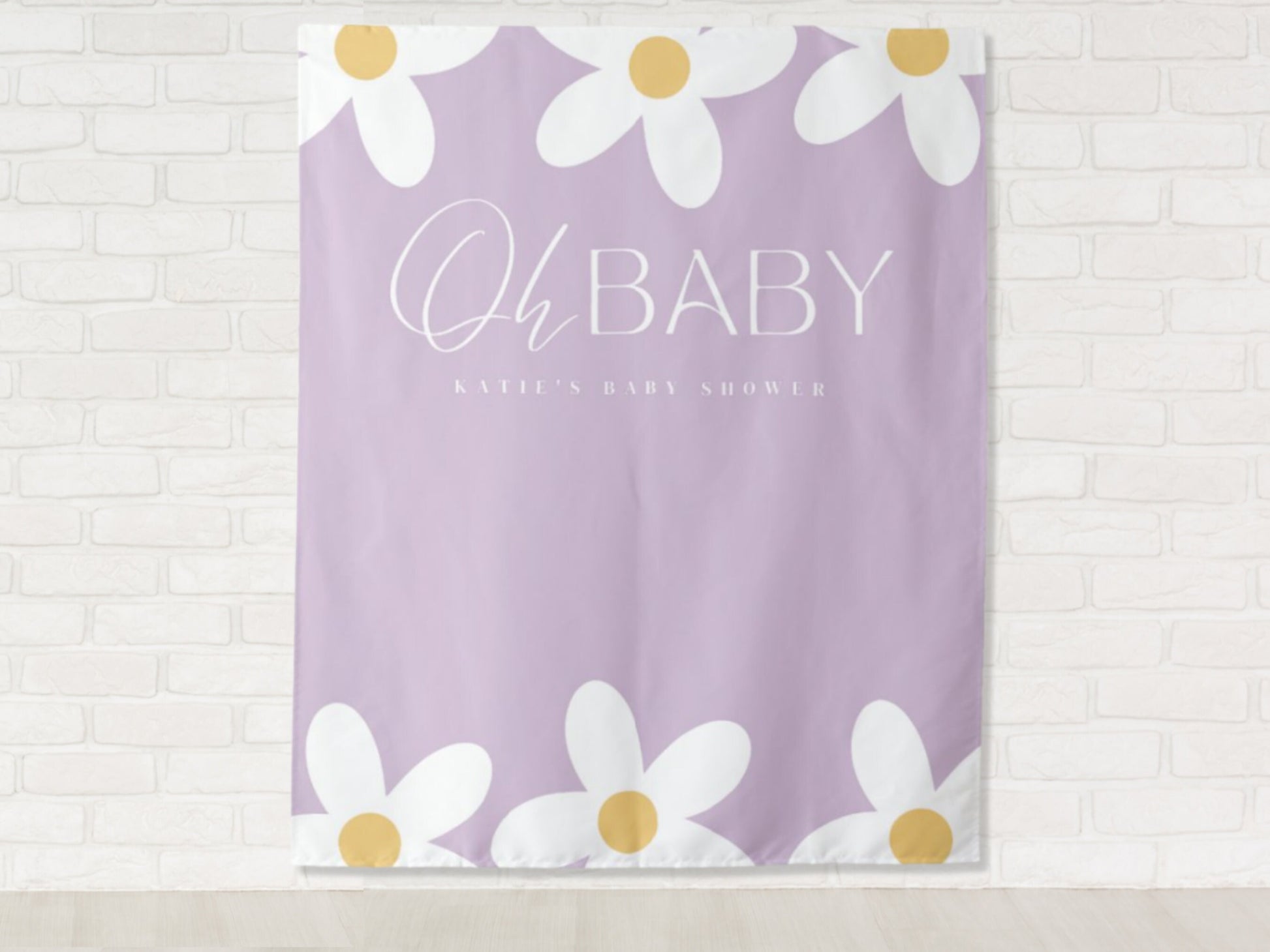 Oh Baby Retro Daisy Banner