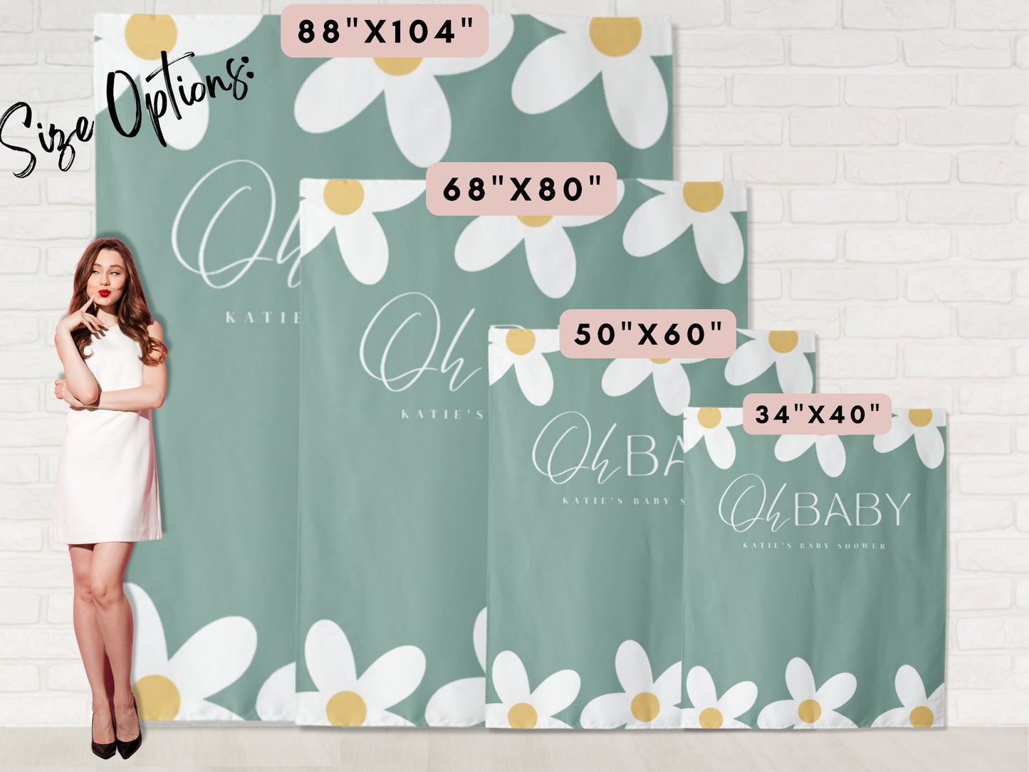 Oh Baby Retro Daisy Banner