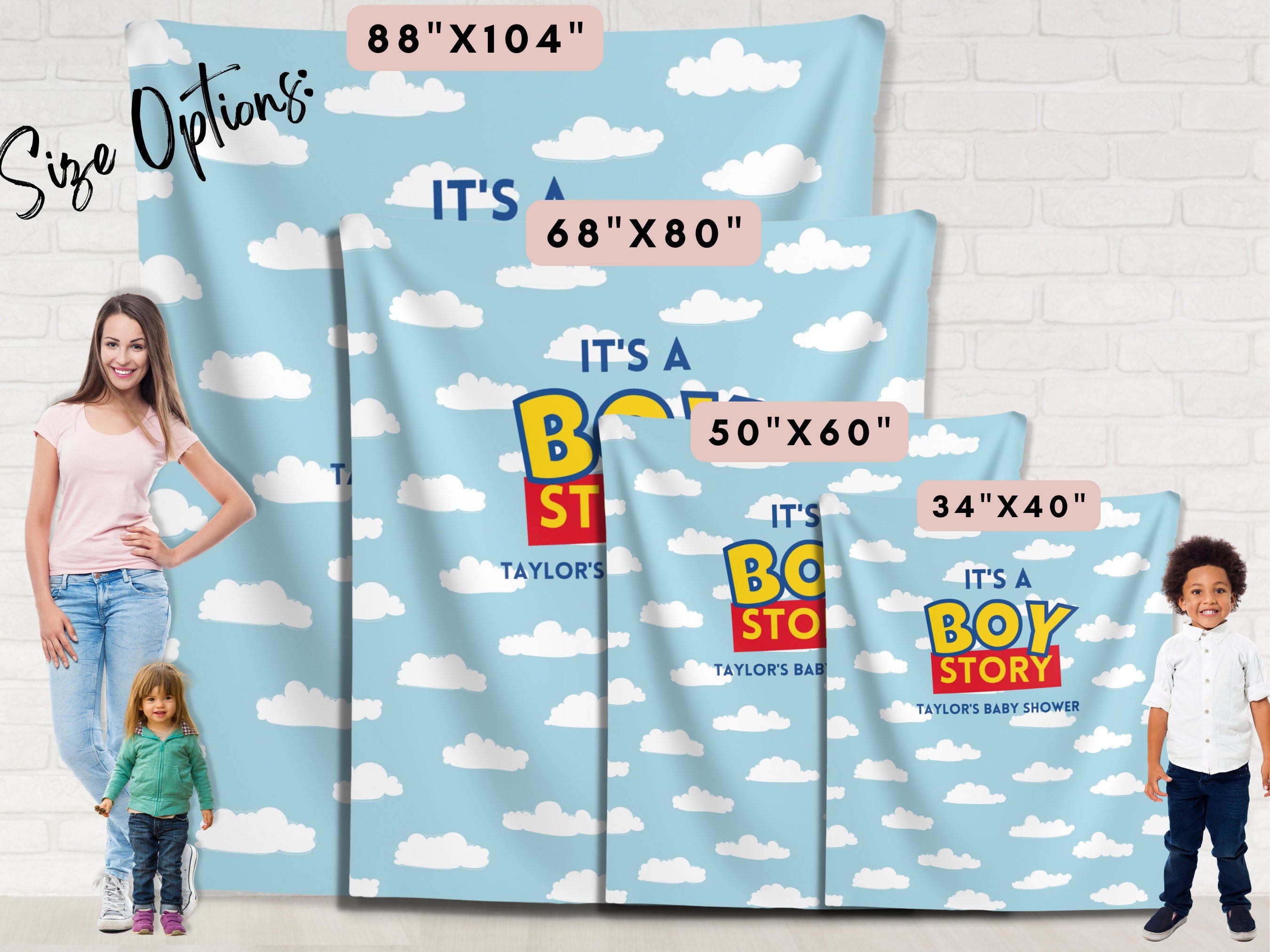 Personalized Toy Story Backdrop Banner, Birthday Photo Prop, Printed Toy Story Poster Boys, Party sale Ideas, Custom Backdrop