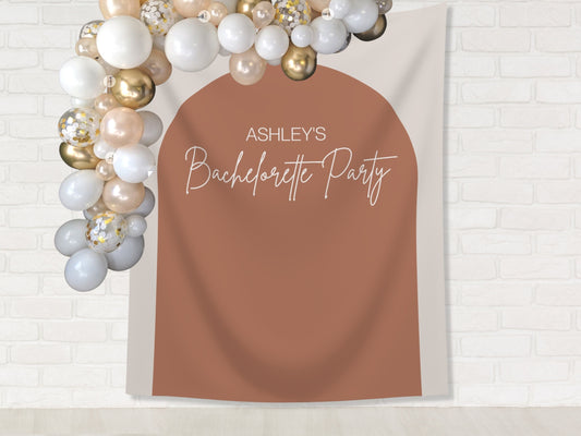 Boho Arch Personalized Party Banner