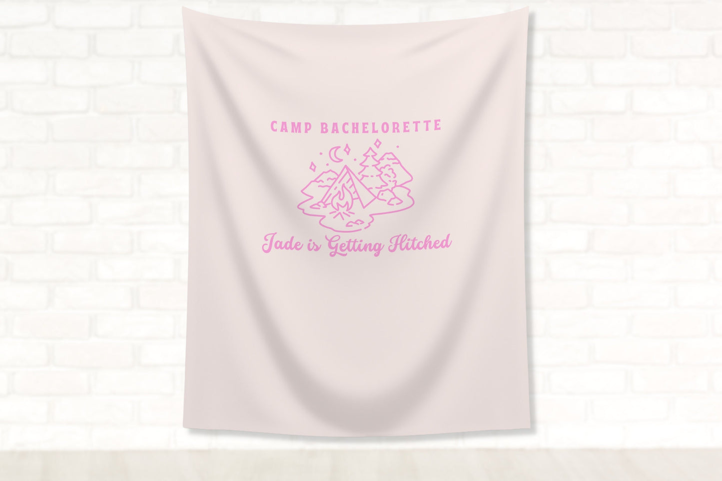 Camp Bachelorette Party Personalized Banner | Lake Bachelorette Party Décor | Wild in the Woods Sign | Camping Bachelorette | Bridal Gift