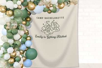 Camp Bachelorette Party Personalized Banner | Lake Bachelorette Party Décor | Wild in the Woods Sign | Camping Bachelorette | Bridal Gift