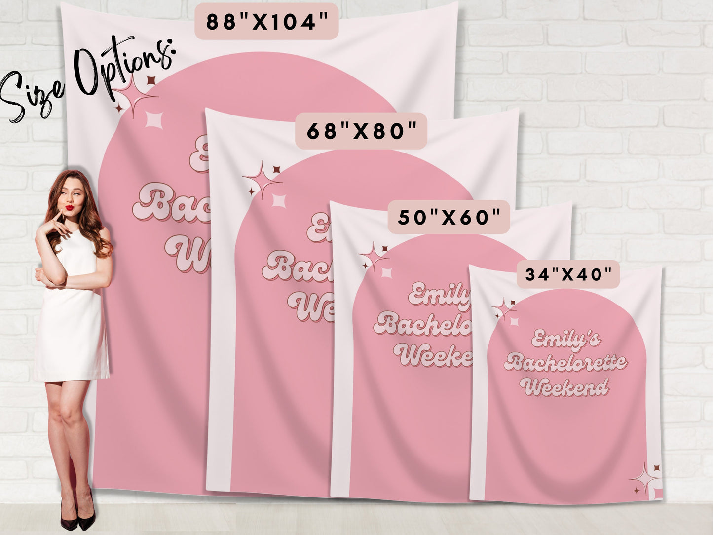 Retro Arch Bachelorette Weekend Banner