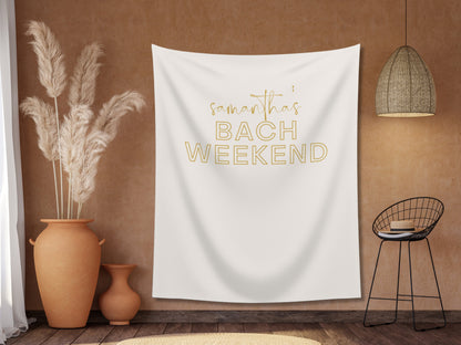 Bach Weekend Custom Bride's Name Backdrop | Bachelorette Party Personalized Banner