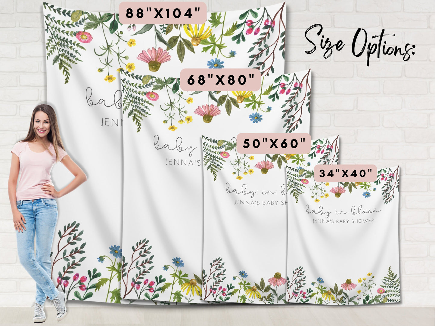 Baby in Bloom Floral Banner