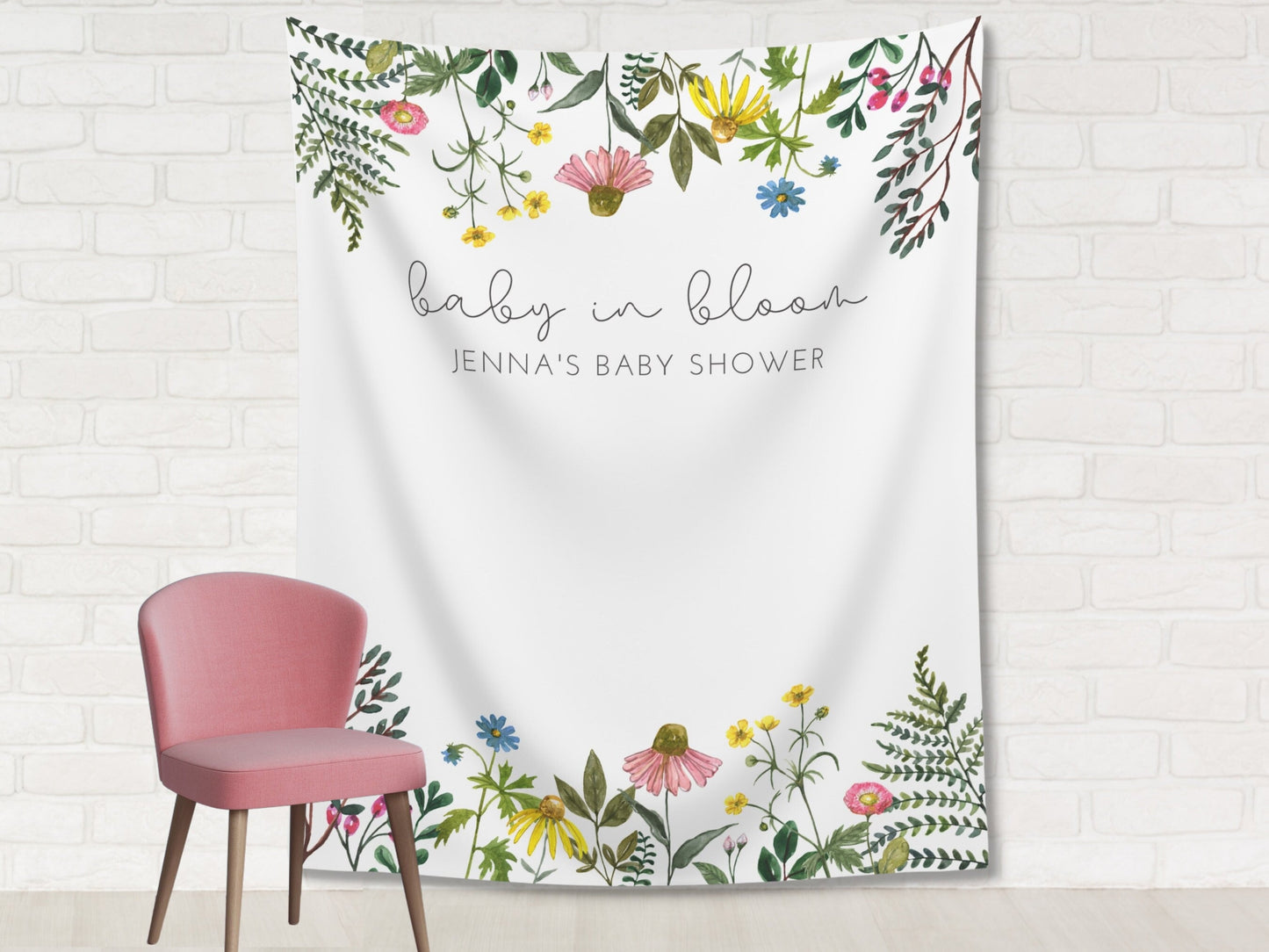 Baby in Bloom Floral Banner