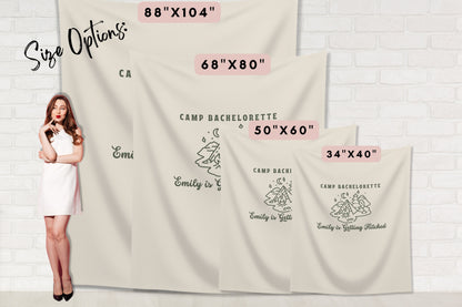 Camp Bachelorette Party Personalized Banner | Lake Bachelorette Party Décor | Wild in the Woods Sign | Camping Bachelorette | Bridal Gift