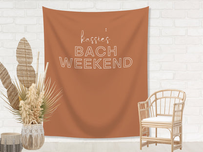 Bach Weekend Custom Bride's Name Backdrop | Bachelorette Party Personalized Banner