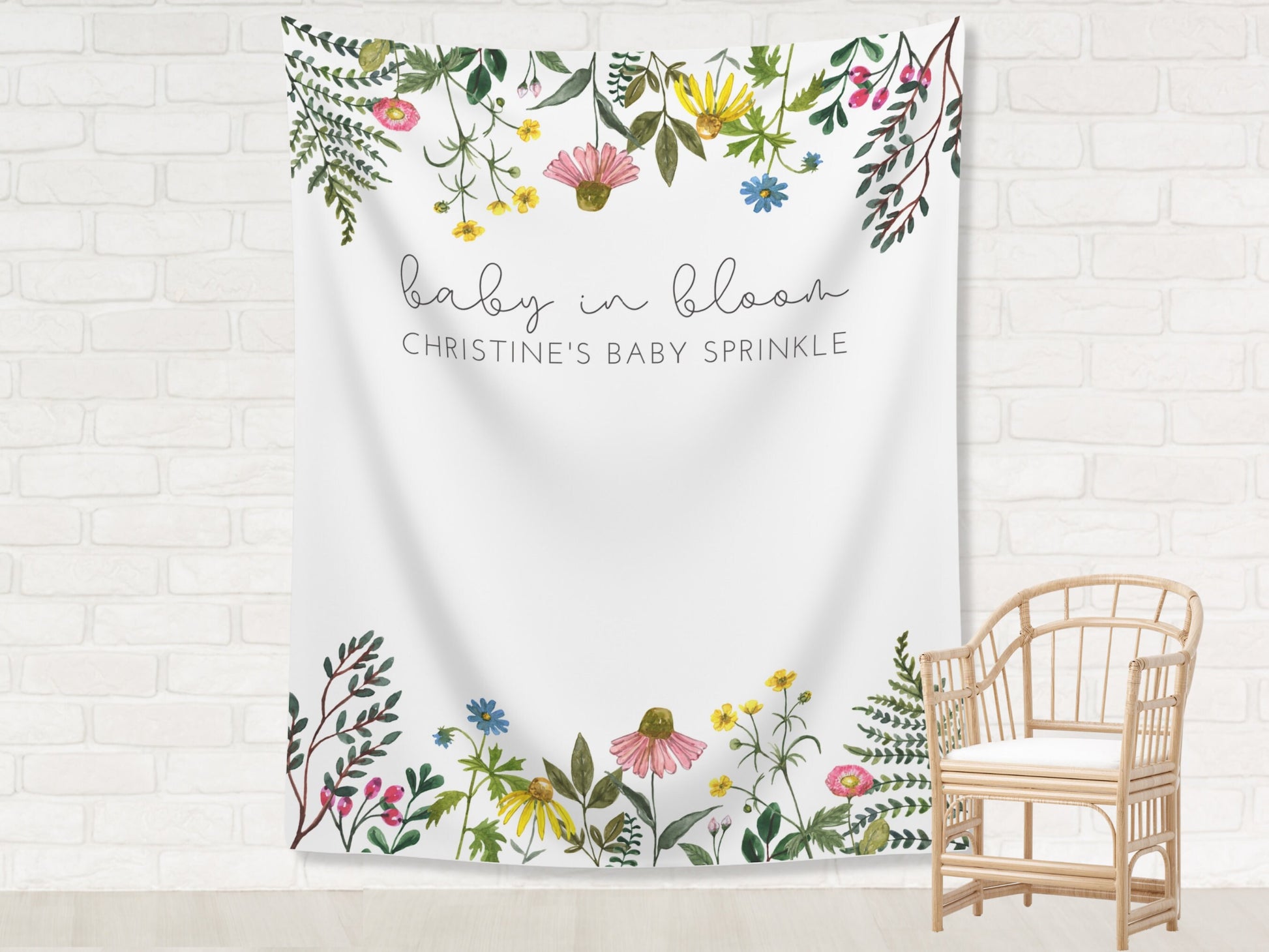 Baby in Bloom Floral Banner