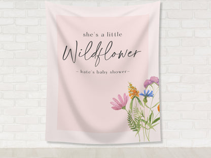 She's a Little Wildflower Custom Banner | 1st Birthday Girl | Personalized Girl Baby Shower | Boho Party Décor | Daisy Theme | Flower Theme