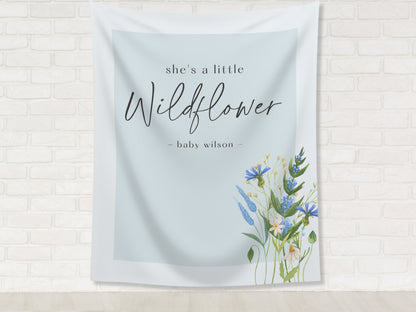 She's a Little Wildflower Custom Banner | 1st Birthday Girl | Personalized Girl Baby Shower | Boho Party Décor | Daisy Theme | Flower Theme