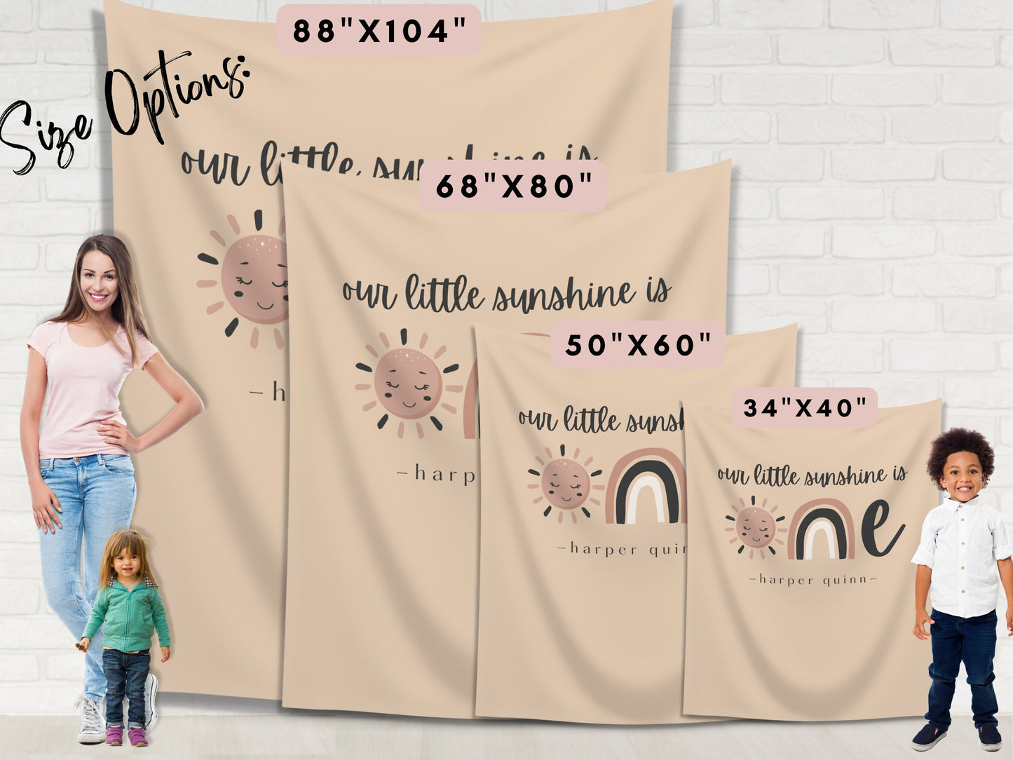 Boho Our Little Sunshine is One Banner