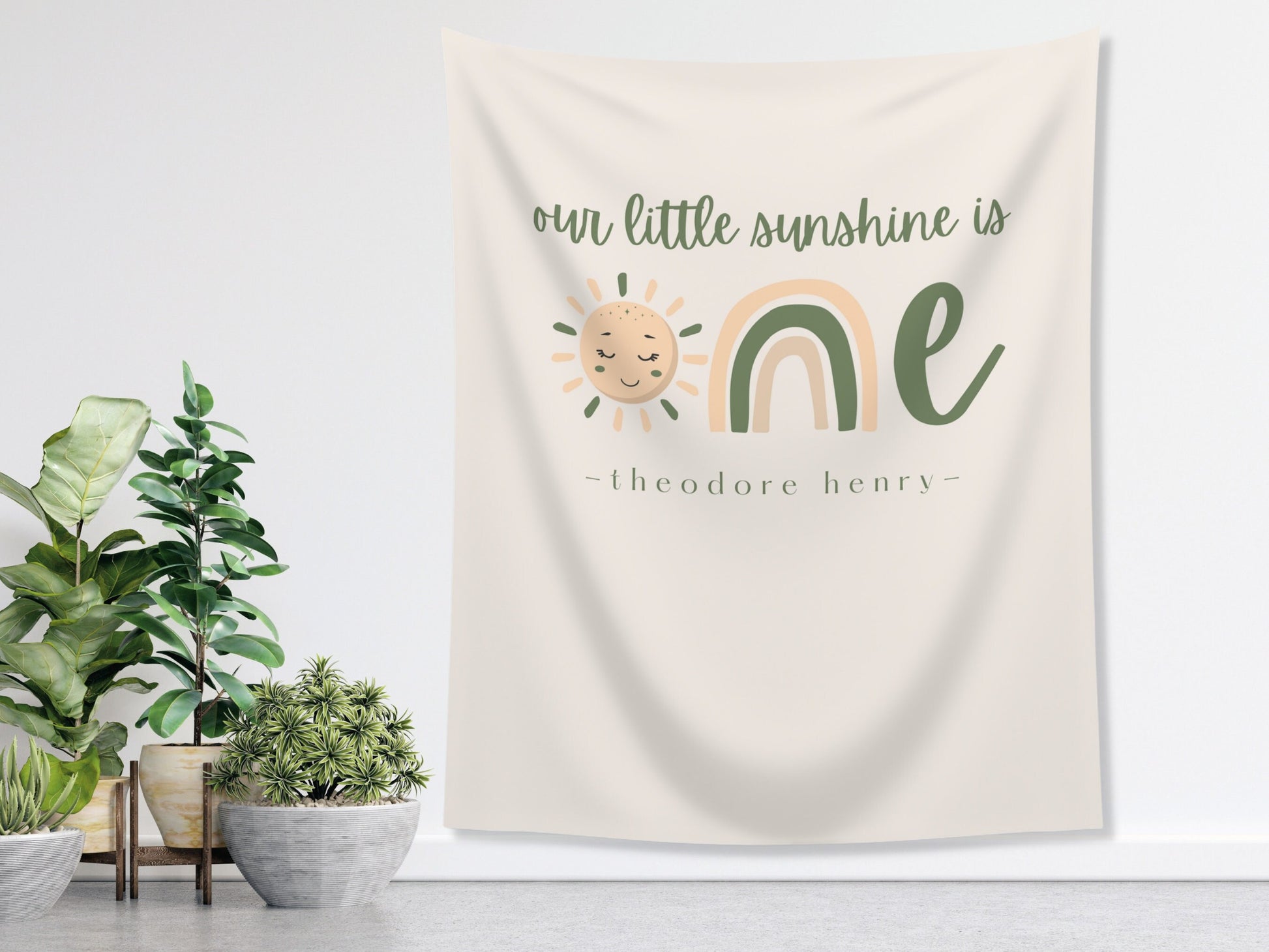 Boho Our Little Sunshine is One Banner