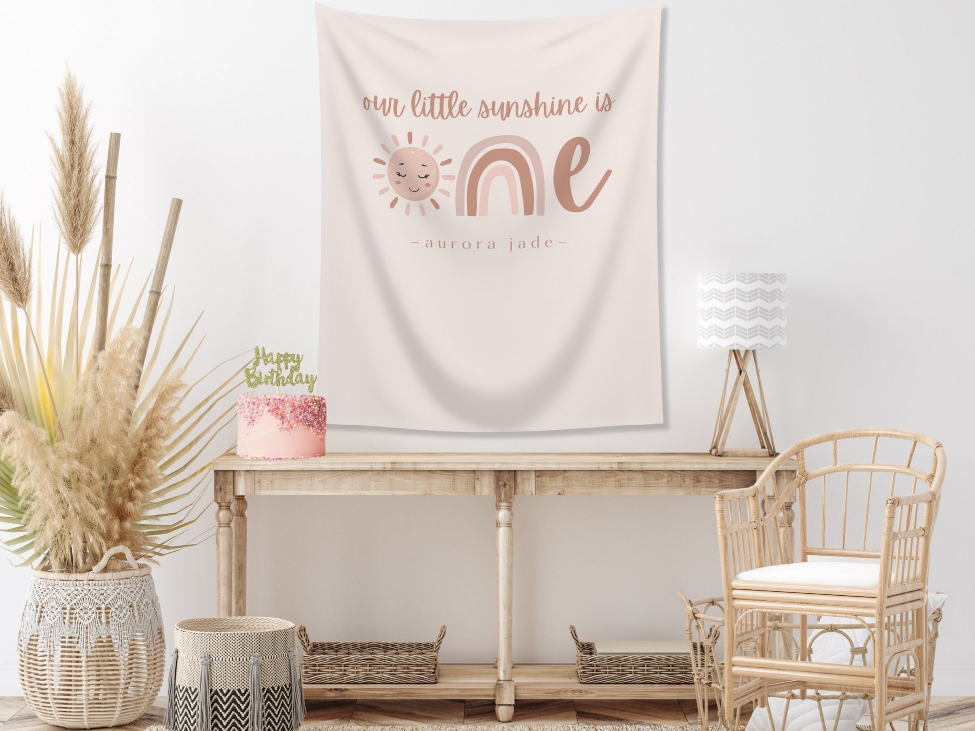 Boho Our Little Sunshine is One Banner