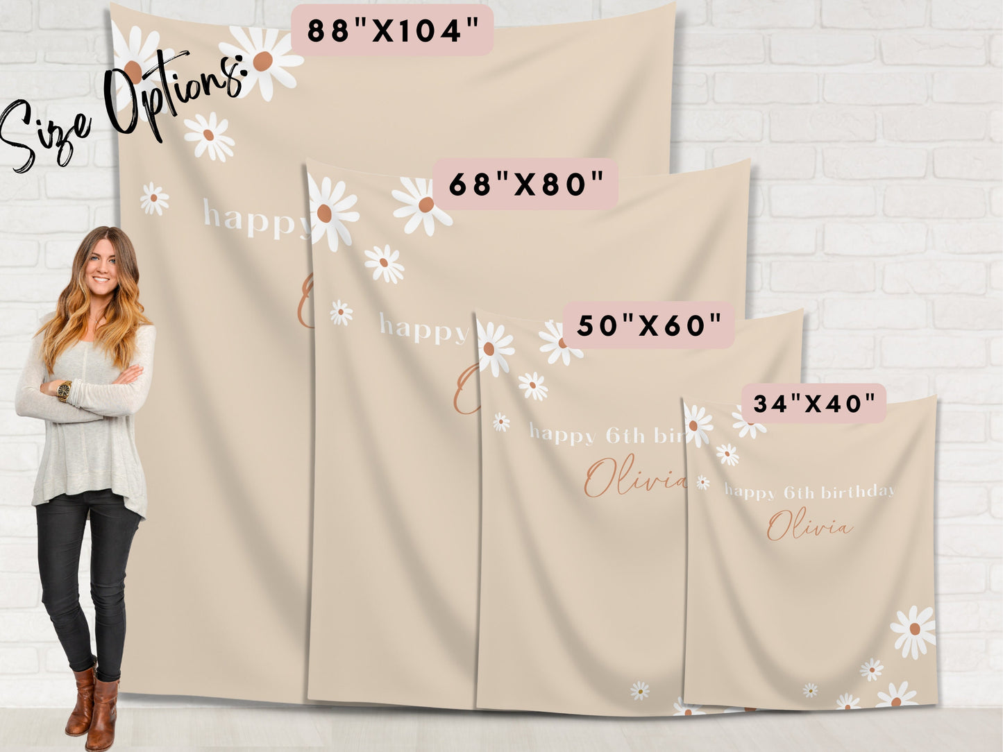 Retro Daisy Corner Banner