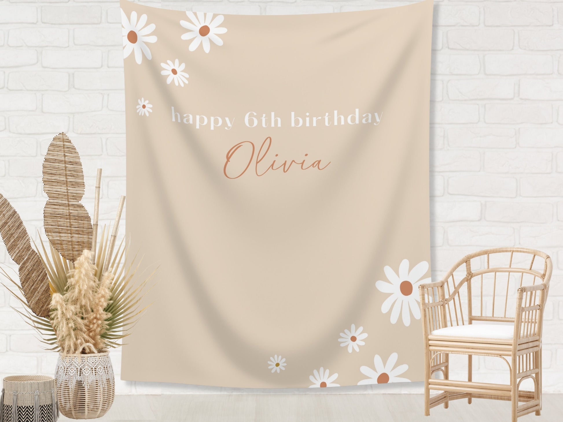 Retro Daisy Corner Banner