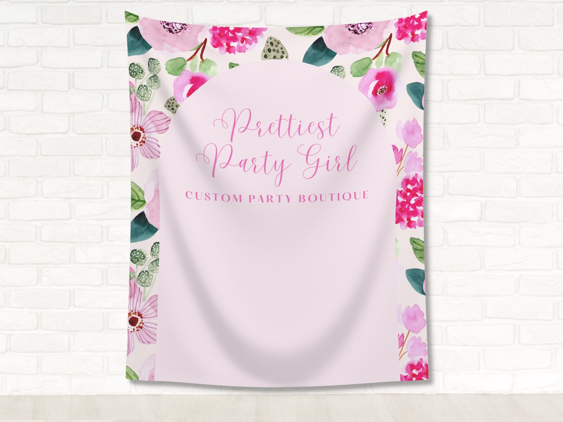 Custom Designed Backdrop, Fabric Banner for Birthday Party, Baby Shower, Bachelorette Party, Wedding, Sorority Bid Day Banner, Rush Banner