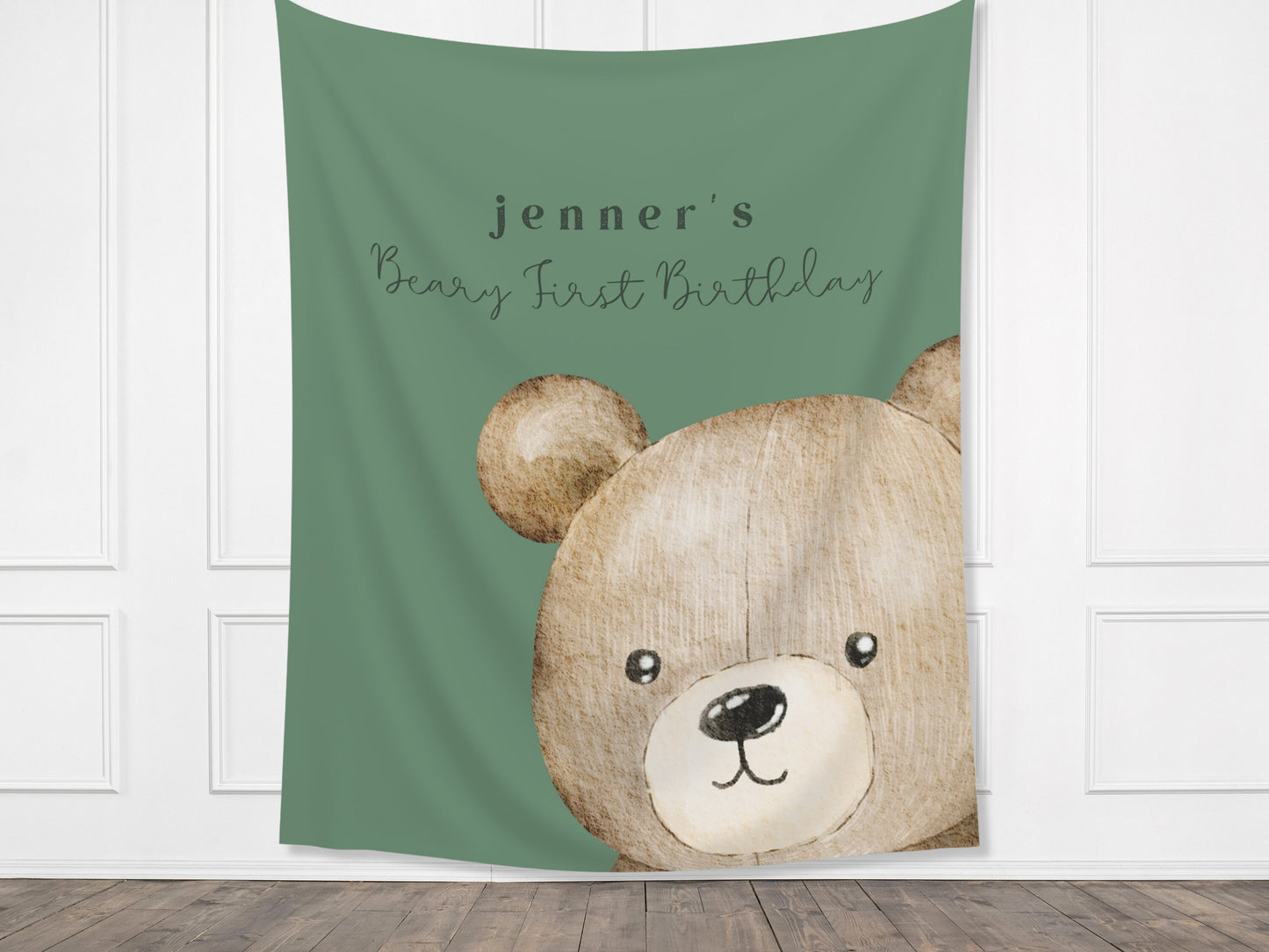 Teddy Beary First Birthday Banner