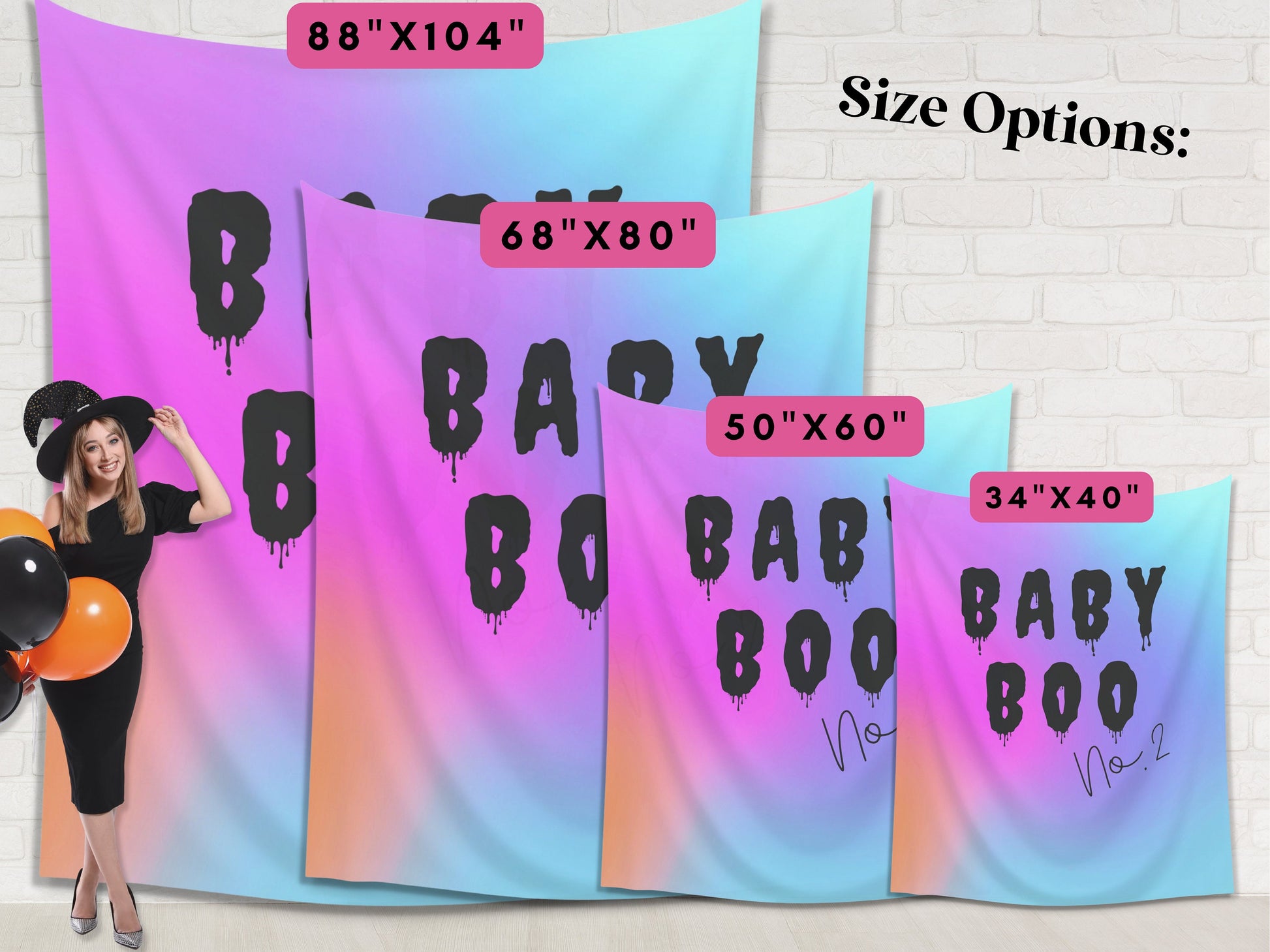 Baby Boo No. 2 Halloween Banner